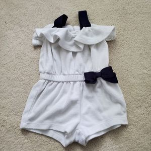 Janie and Jack Baby Girls' Terry Romper with Bow sz12-18m
